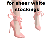 pink shoe w/sheer nylon