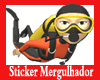 Mergulhador Sticker