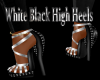 White Black High Heels