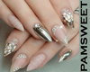 [PS] gold pink nails