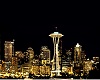 Seattle night sky poster