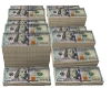 Money stack [$100 bills]