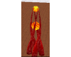 red fire floor lamp