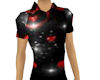 Black Red Heart Polo