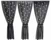 black trio curtains