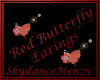 Red Butterfly Earings