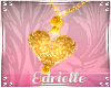 E~ V-Day Necklace, Gold