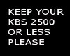 KBS SIGN 2500 OE LESS