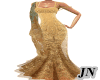 J*Gold Drape Gown