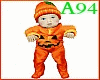 Baby grl walks 3 pumpkin