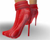 Red Swirl ankle boots