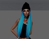 Black Benie Blue Hair