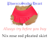 Nix rosered pleat skirt