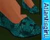 Turquoise Chinese Pumps