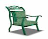 green garden chair