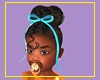 Kids Bun & Bow Turquoise