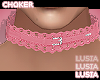 LL**Pink leather Choker