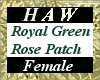 Royal Green Rose Patch F