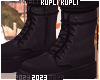 $K Black Combat Boots