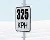 325 KPH speed limit sign