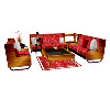 red and white couch set