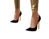 Gold retro heels