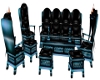Black Blue Chair Suite