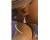pink tear drop earrings