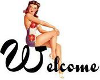 pin up girl welcome