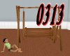 Animated wooden swing