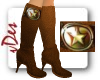 Brown-Star Leather Boots