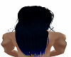 black hair+blue tips