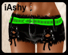 !A Black Shorts /Green B