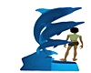 Blue Dolphin Statue