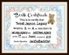 Legacy Boy Birth Cert