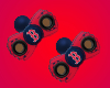 Red Sox Spinner Earrings