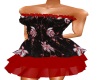 Black,Red party dress