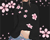 Black Flower Sweater