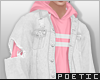 P| White Denim Pink Top