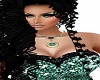 SS Necklace 4 Green Blk