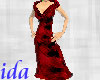 ida Dark Red Calf Dress