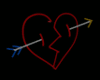 Heart and arrow neon