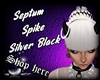 Septum Spike Black Silve