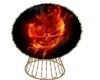 Flaming skull chair