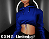 Kxng | Crop Hoodie Blue