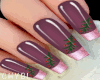 C~Pink Mistletoe Nails