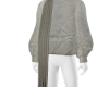 Gray Sweater x scarf