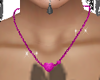 !AK! Pink Heart Necklace