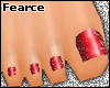 *[SQUARE CUT NAILS]*Red