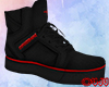 Sneakers Shoes Black Red